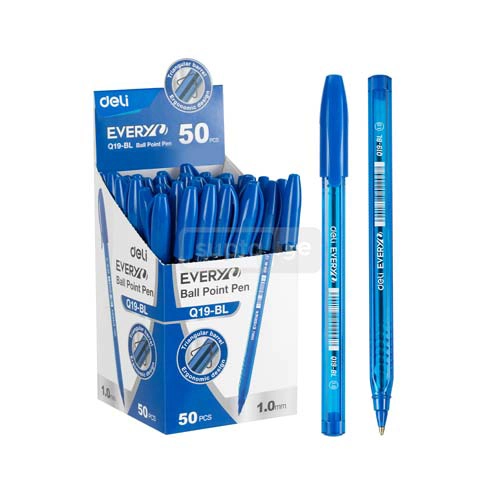 DELI-დელი ლურჯი კალამი 1,0მმ წვერით Q19-BL 1*25ც